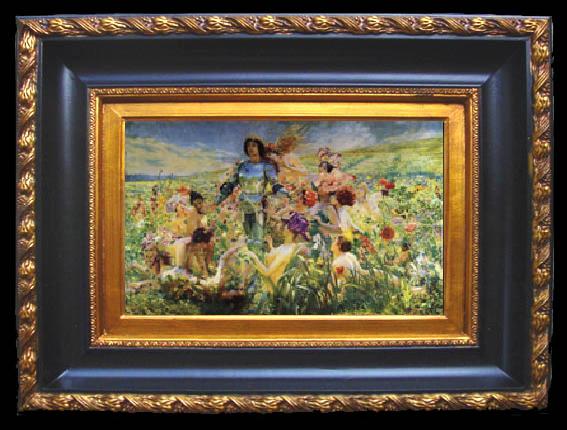 framed  Georges Rochegrosse The Knight of the Flowers(Parsifal), Ta059